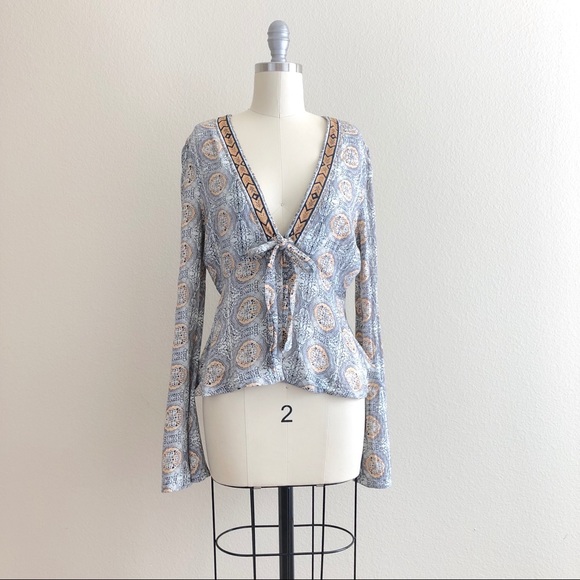 Free People Tops - Free People Time Of Your Life Bell Sleeve Blouse